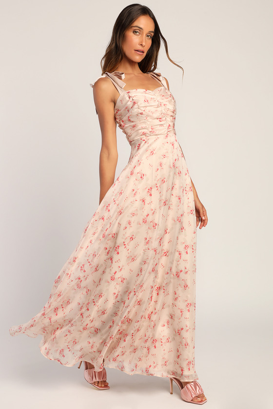 blush floral dress